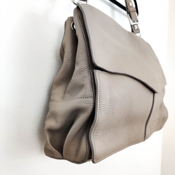 Massaccesi Minerva Midi Bag in Pebbled Taupe - Picture 3 of 11